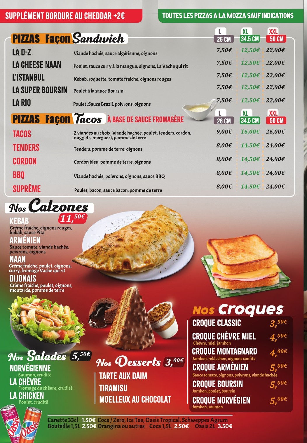 Pizzas & informations, volet 2 sur 3