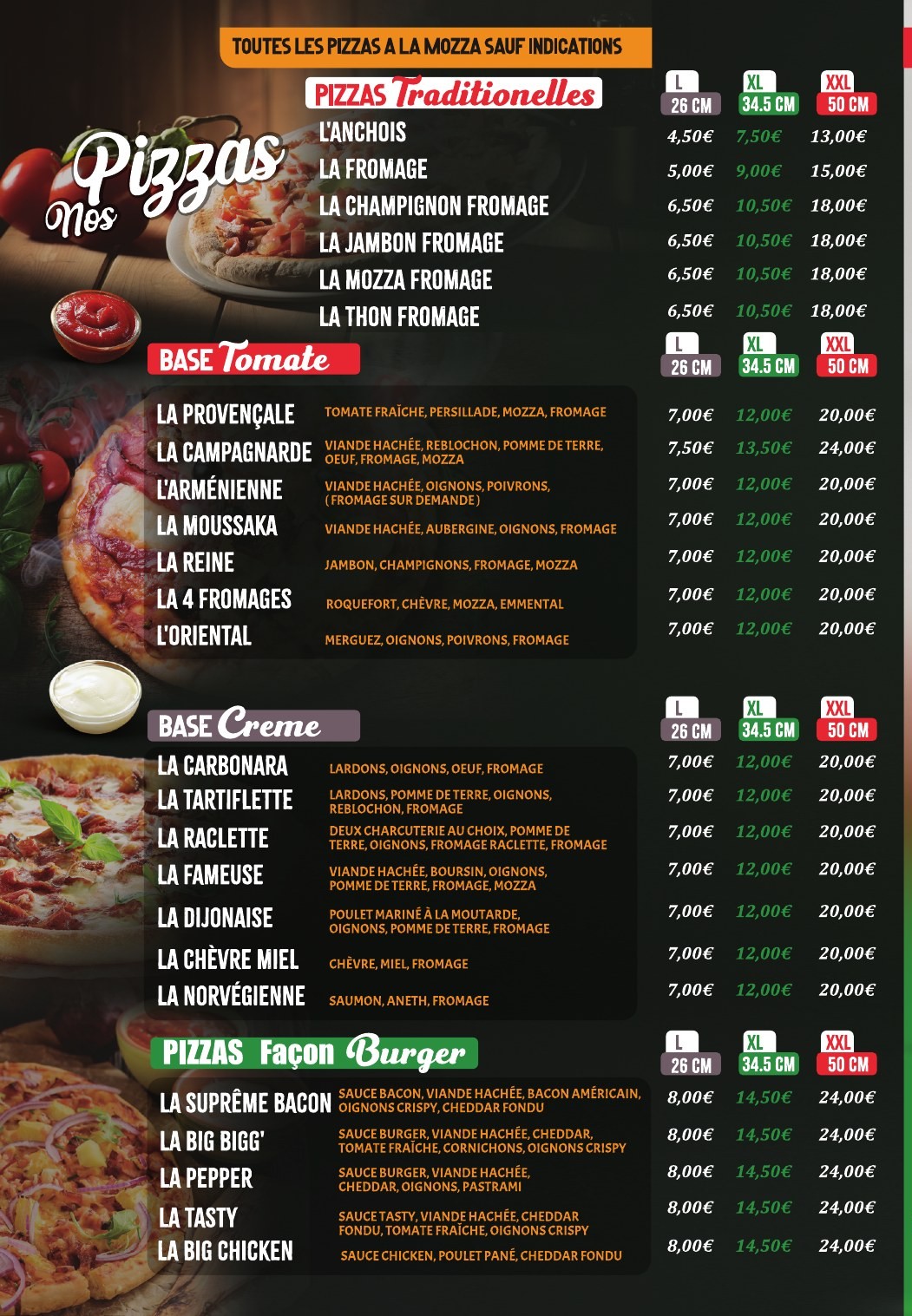 Pizzas & informations, volet 1 sur 3